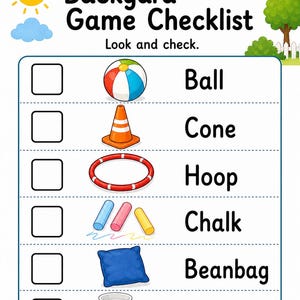 Yard Game Trail Pages | Backyard Game Activity Pages | Printable PDF | Digital Download image 4