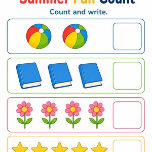 Summer Fun Homepages | Sommerspass Seiten für Kinder | Druckbare PDF | Digitaler Download Bild 5