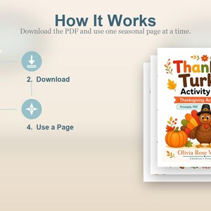 Thankful Turkey Activity Pages | Thanksgiving Activity Sheets | Printable PDF | Digital Download image 8