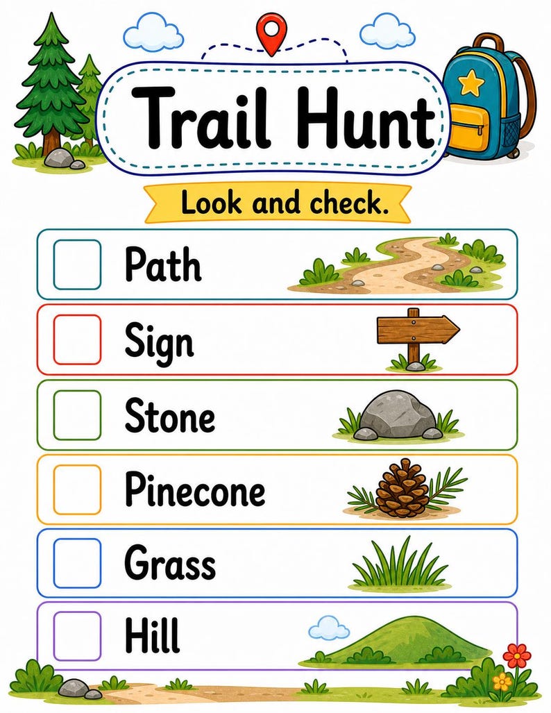 Campfire Hunt Pages | Camping Scavenger Hunt | Printable PDF | Digital Download image 6