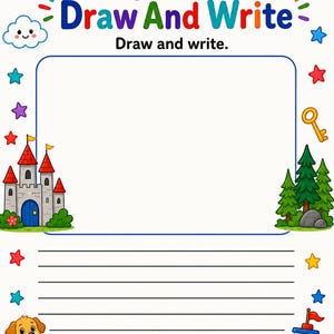 Little Story Builder Pages | Story Starters for Kids | Printable PDF | Digital Download image 5