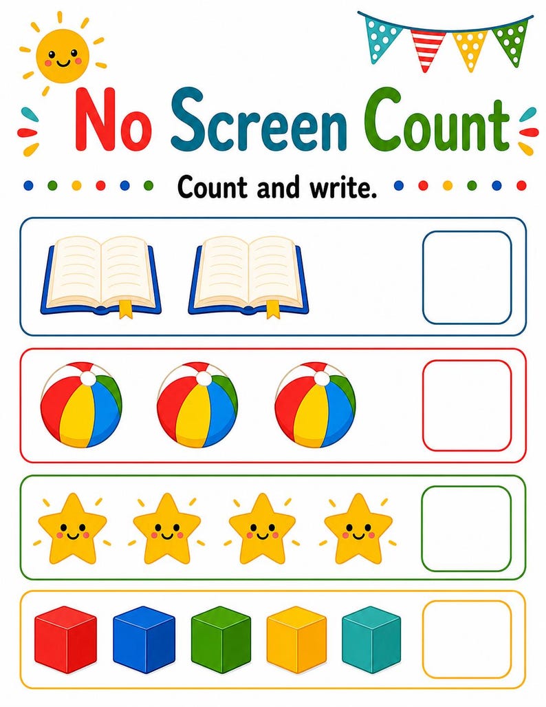 No Screen Summer Fun Pages | No Screen Summer Activities | Printable PDF | Digital Download image 5