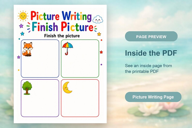 Picture Writing Workshop | Picture Writing Prompts | Printable PDF | Digital Download image 10