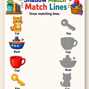 Shadow Match Workshop | Shadow Matching Worksheets | Printable PDF | Digital Download image 9