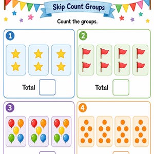 Skip Counting Parade | Skip Counting Worksheets | Printable PDF | Digital Download image 5
