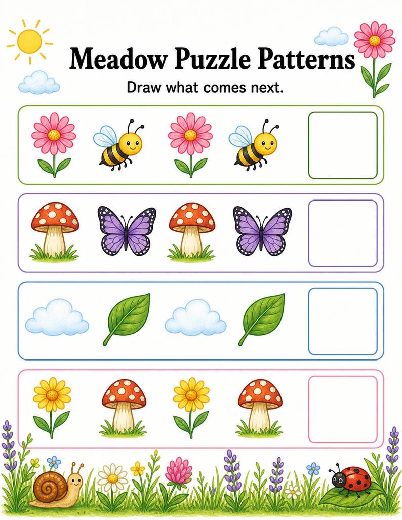 Hidden Picture Meadow | Hidden Object Worksheets | Printable PDF | Digital Download image 6