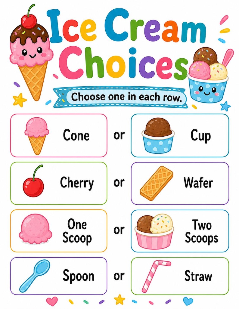 Pagine divertenti sul gelato / Attività sul gelato per bambini / PDF stampabile / Download digitale immagine 6
