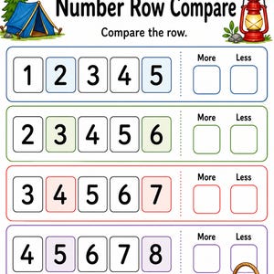 Compare Number Camp | Comparing Numbers Worksheets | Printable PDF | Digital Download image 6