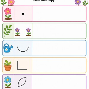 Writing Readiness Garden | Writing Readiness Worksheets | Printable PDF | Digital Download image 7