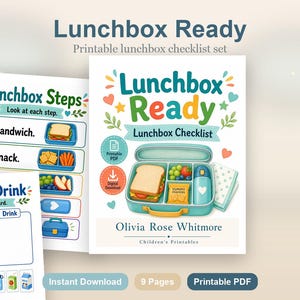 Pranzo al sacco pronto / Lista di controllo per il pranzo al sacco / PDF stampabile / Download digitale immagine 2