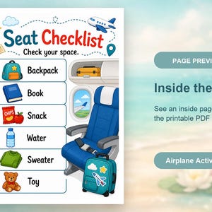 Sky Trip Activity Pages | Airplane Activities for Kids | Printable PDF | Digital Download image 10