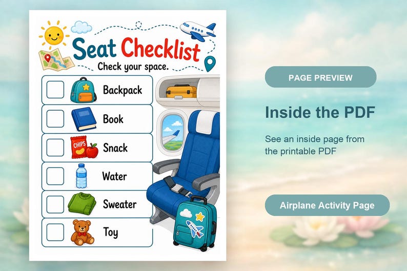 Sky Trip Activity Pages | Airplane Activities for Kids | Printable PDF | Digital Download image 10