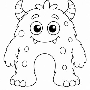 Monster Friends Malvorlagen | Monster Malvorlagen | Druckbare PDF | Digitaler Download Bild 5
