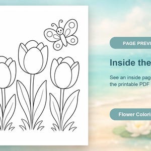 Garden Blooms Coloring Pages | Flower Coloring Pages | Printable PDF | Digital Download image 10