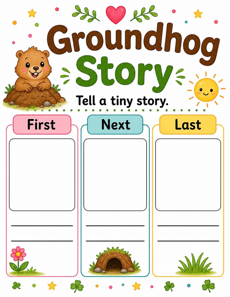 Groundhog Meadow Activity Pages | Groundhog Day Activity Sheets | Printable PDF | Digital Download image 7