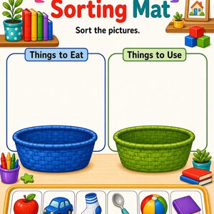 Everyday Object Sort | Category Sorting Worksheets | Printable PDF | Digital Download image 3