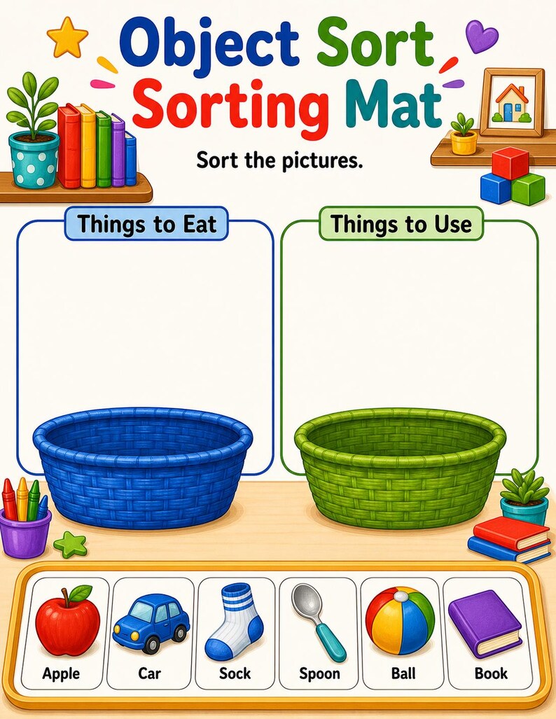Everyday Object Sort | Category Sorting Worksheets | Printable PDF | Digital Download image 3