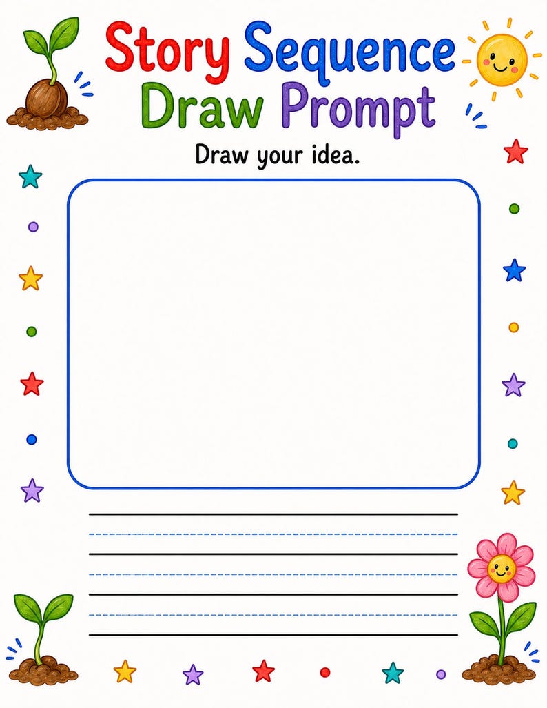 Picture Story Sequence | Story Sequencing Worksheets | Printable PDF | Digital Download image 3