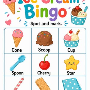 Pagine divertenti sul gelato / Attività sul gelato per bambini / PDF stampabile / Download digitale immagine 3