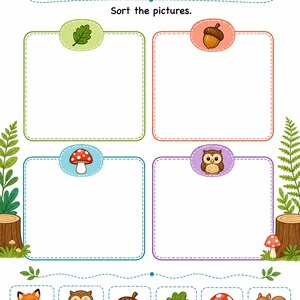 Im Wald suchen und finden | Schau und finde Arbeitsblätter | Druckbare PDF | Digitaler Download Bild 3