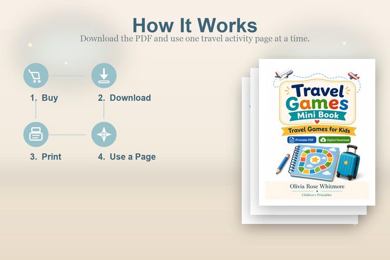 Travel Games Mini Book | Travel Games for Kids | Printable PDF | Digital Download image 8