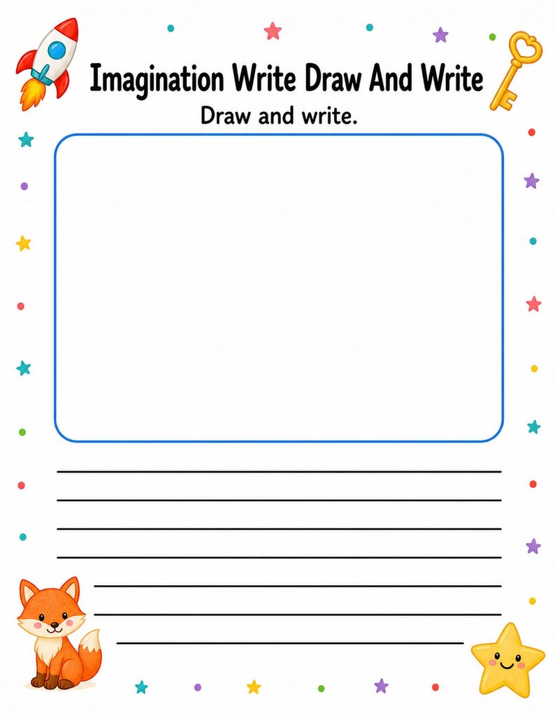 Imagination Writing Mats | Writing Prompts for Kids | Printable PDF | Digital Download image 5