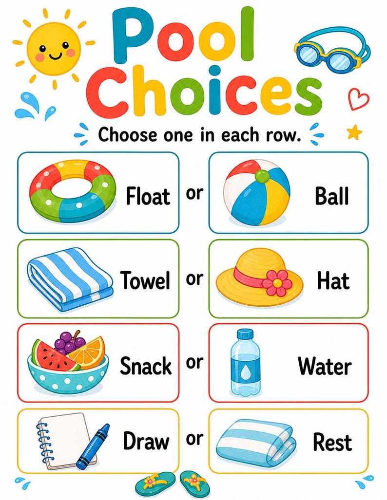 Pool Day Play Pages | Pool Activities for Kids | Printable PDF | Digital Download image 6
