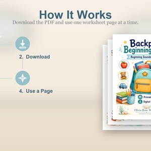 Backpack Beginning Sounds | Beginning Sounds Worksheets | Printable PDF | Digital Download image 8