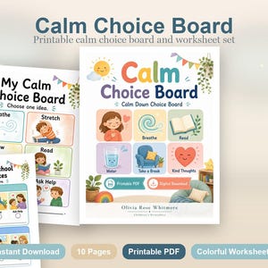 Calm Choice Board | Calm Down Choice Board | Printable PDF | Digital Download image 2
