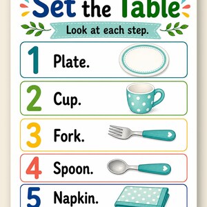 Table Helper Tray | Table Setting Chart | Printable PDF | Digital Download image 9