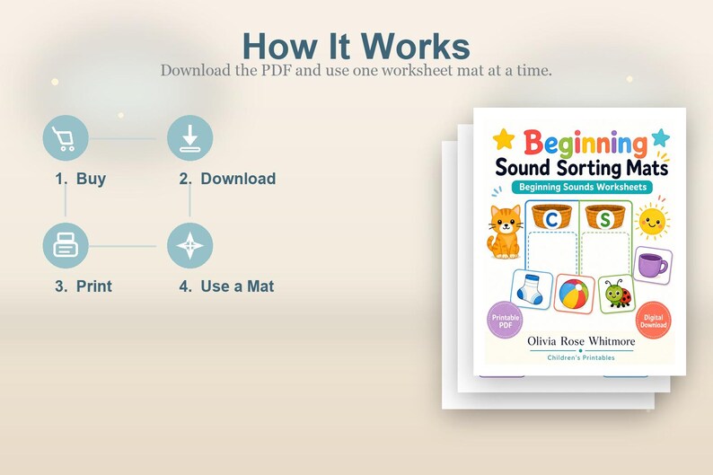 Beginning Sound Sorting Mats | Beginning Sounds Worksheets | Printable PDF | Digital Download image 8