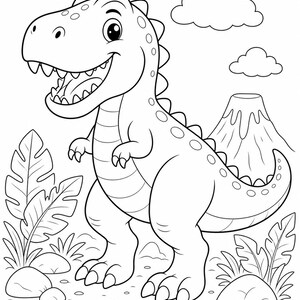 Dino Discovery Coloring Pages | Dinosaur Coloring Pages | Printable PDF | Digital Download image 3
