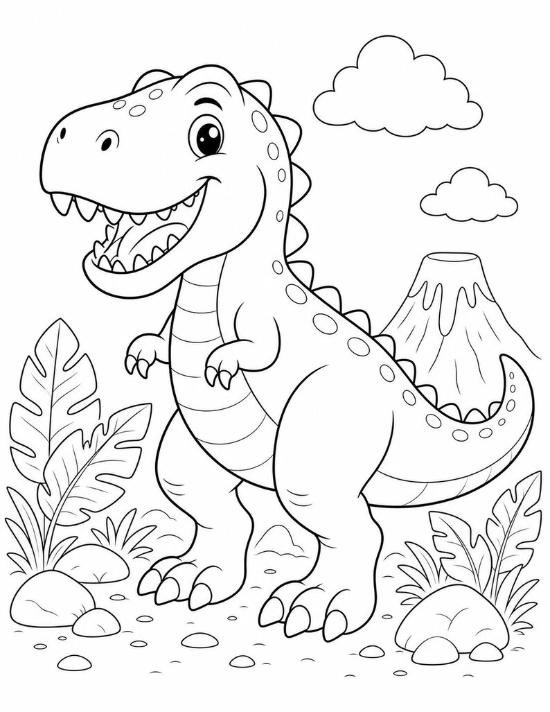 Dino Discovery Coloring Pages | Dinosaur Coloring Pages | Printable PDF | Digital Download image 3