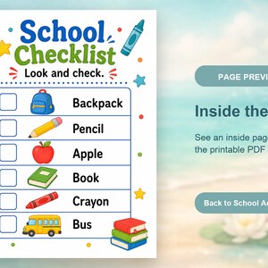 School Day Activity Pages | Back to School Activity Sheets | Printable PDF | Digital Download image 10
