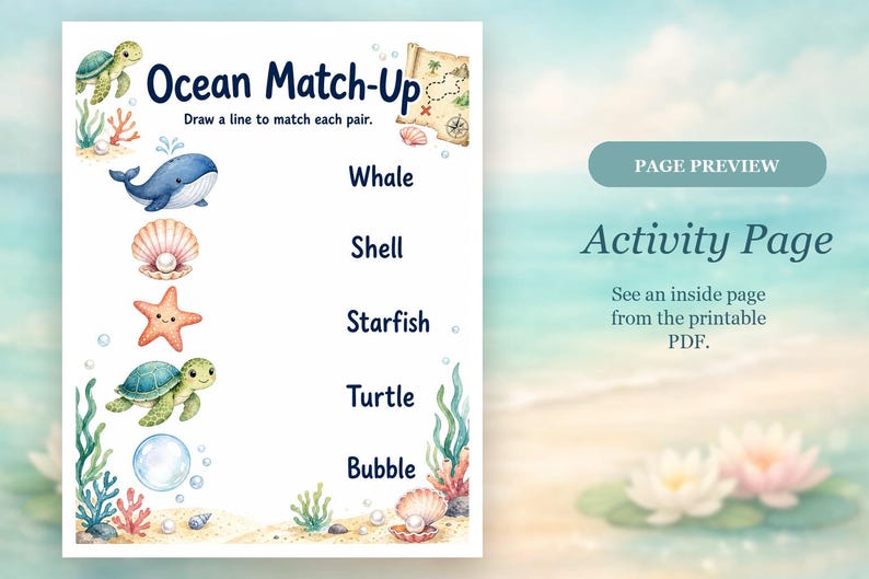 Turtle Treasure Tasks | Kids Activity Sheets | Printable PDF | Digital Download image 10