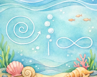 Ocean Waves Breathing Pages | Calm Down Worksheets for Kids | Printable PDF | Emotional Regulation