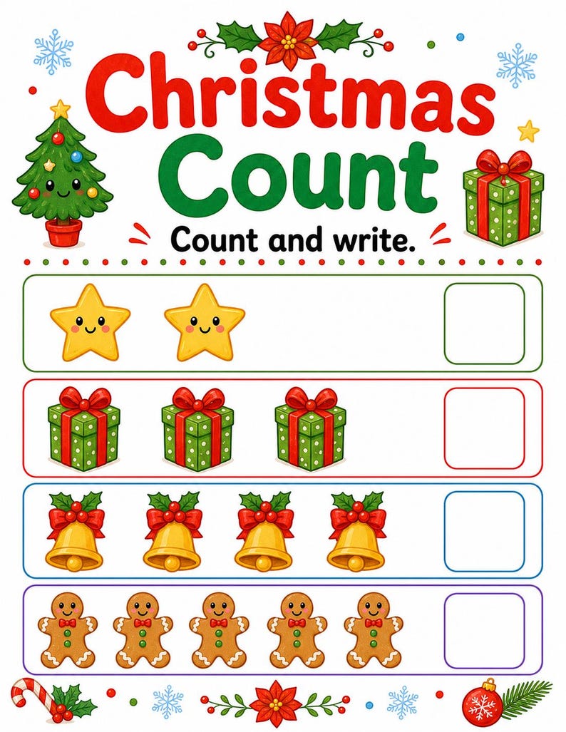 Cozy Christmas Activity Pages | Christmas Activity Sheets | Printable PDF | Digital Download image 5