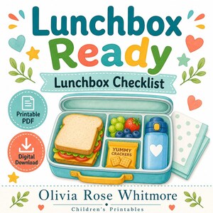 Pranzo al sacco pronto / Lista di controllo per il pranzo al sacco / PDF stampabile / Download digitale immagine 1