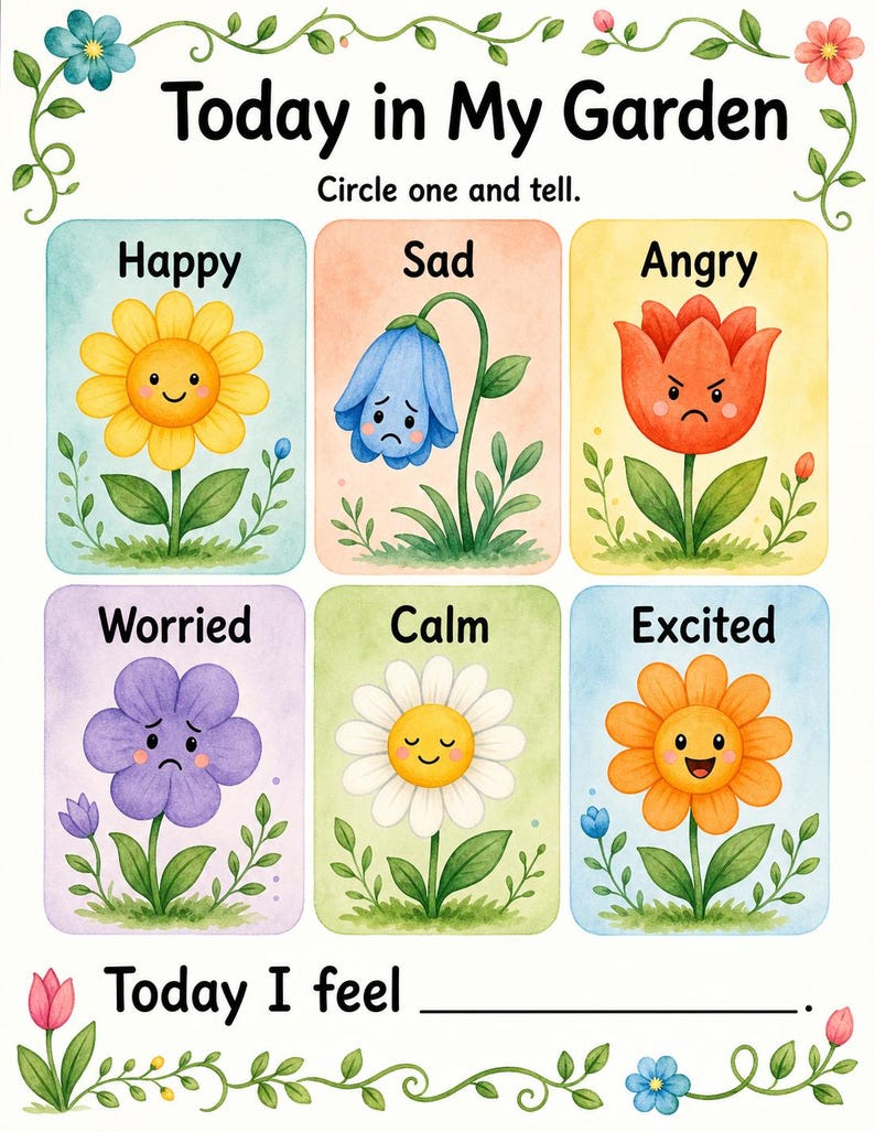 Giardino del Controllo delle Emozioni / Controllo delle Emozioni / PDF stampabile / Download digitale immagine 4
