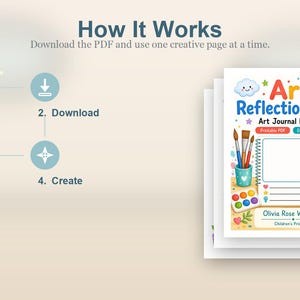 Art Reflection Pages | Art Journal Prompts | Printable PDF | Digital Download image 8