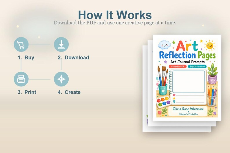 Art Reflection Pages | Art Journal Prompts | Printable PDF | Digital Download image 8