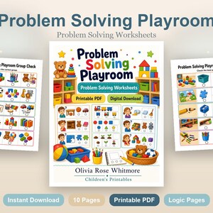 Spazio giochi per la risoluzione dei problemi / Schede di lavoro per la risoluzione dei problemi / PDF stampabile / Download digitale immagine 2