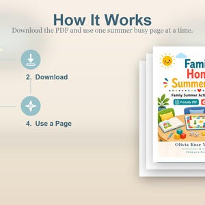 Family Home Summer Pages | Family Summer Activities at Home | Printable PDF | Digital Download image 8