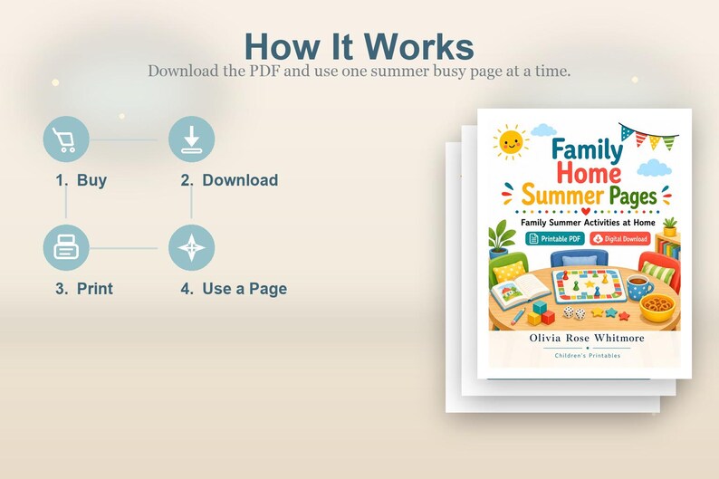 Family Home Summer Pages | Family Summer Activities at Home | Printable PDF | Digital Download image 8