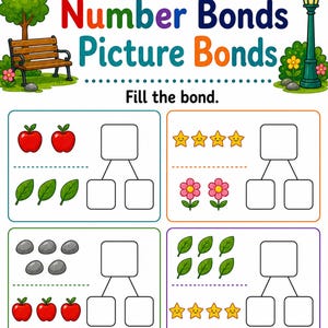 Number Bonds Park | Number Bonds Worksheets | Printable PDF | Digital Download image 6