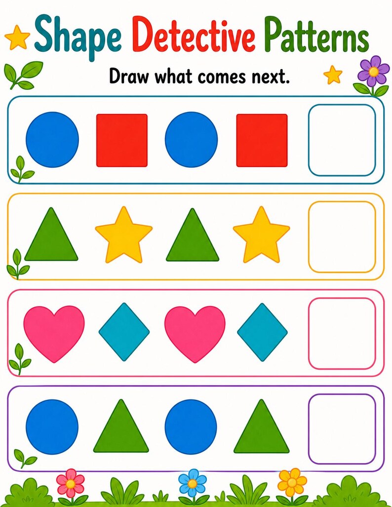 Formdetektiv Puzzles | Form Puzzle Arbeitsblätter | Druckbare PDF | Digitaler Download Bild 6