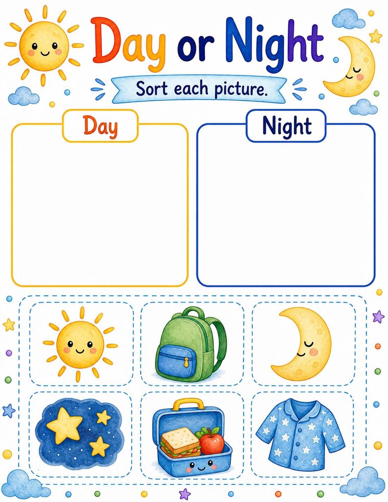 Crayon Sorting Shelf | Sorting Worksheets | Printable PDF | Digital Download image 6