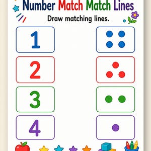 Number Quantity Mats | Number Matching Worksheets | Printable PDF | Digital Download image 9