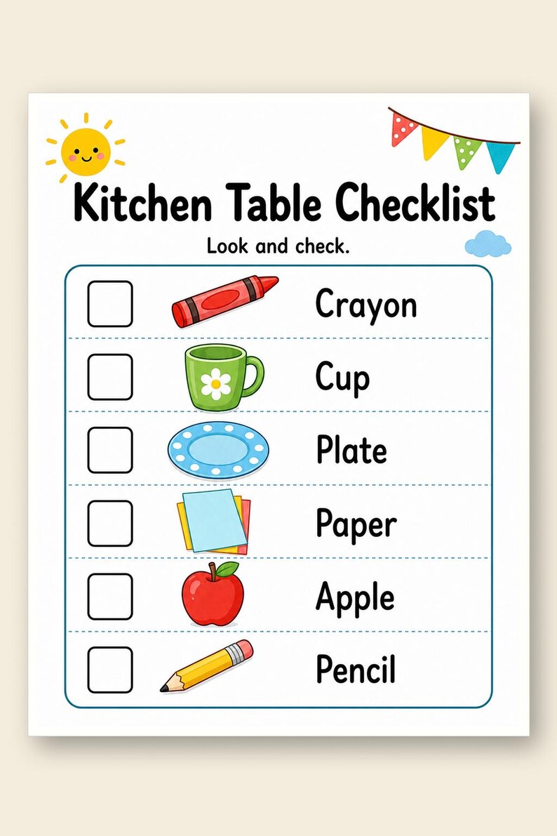 Páginas para la mesa de la cocina soleada / Páginas de verano para la mesa de la cocina / PDF imprimible / Descarga digital imagen 9