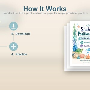 Seahorse Position Words | Position Worksheets | Printable PDF | Digital Download image 8